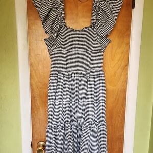 Black and White Gingham Women's Dress